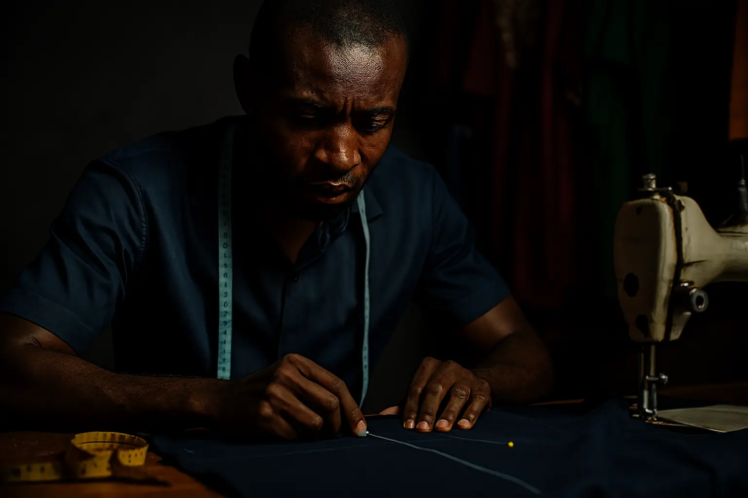 Tailor working